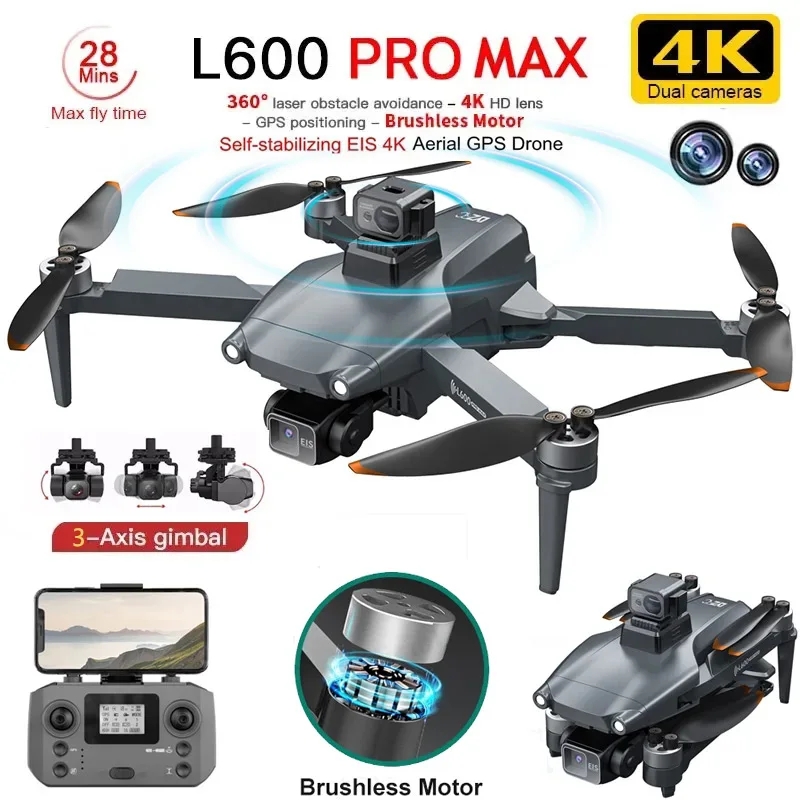 Drone Rc Helicopter With Camera - L600 PRO MAX GPS Drone Profesjonalny