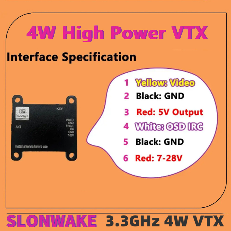 SLONWAKE FPV 3.3G 16CH 4000mW  – Drone Rc Controller And Receiver recenzja i cena