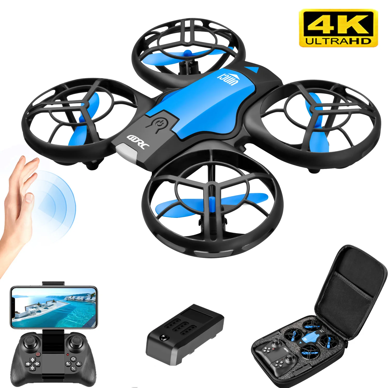 V8 Nowy Mini Dron 4K Profesjon – Drone Rc Helicopter With Camera recenzja i cena