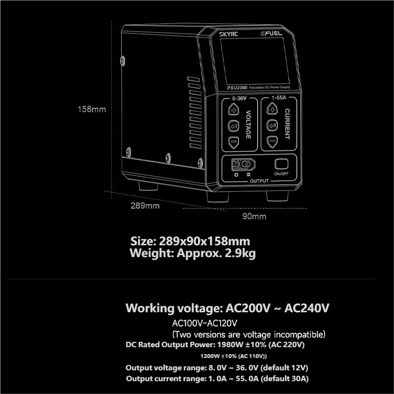 SKYRC PSU2000 1980W Regulowany – Drone With Rc recenzja i cena