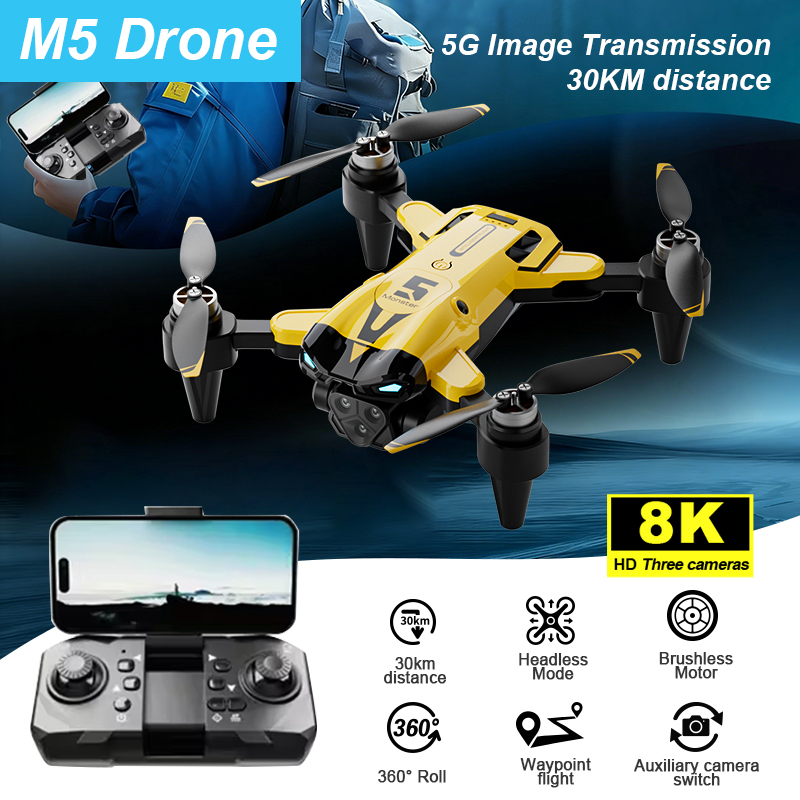 Inteligentny dron M5 z kamerą, – Drone Smart Rc Foldable recenzja i cena