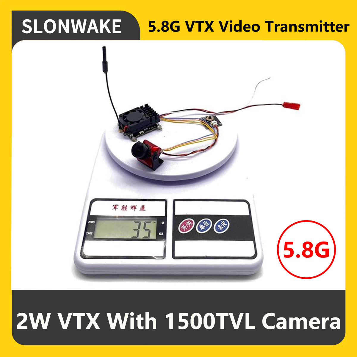 SLONWAKE 5.8G 2000mW Nadajnik  – Drone Rc Controller And Receiver recenzja i cena