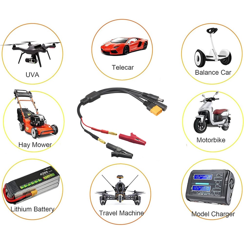 Kabel adapter 5-w-1 XT60 na wt – Drone Smart Rc recenzja i cena