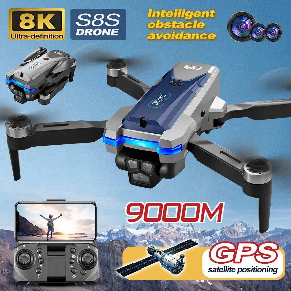 S8S GPS Drone 5G Wifi 8K HD Du – Drone Rc Helicopter With Camera recenzja i cena